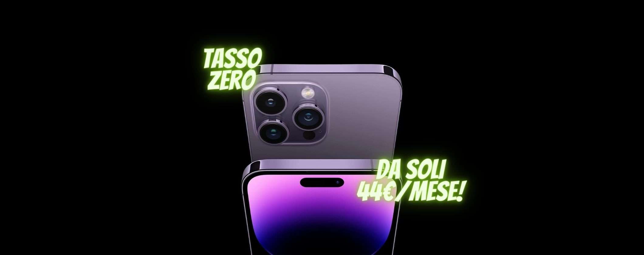 iPhone 14 Pro: solo 57€ al mese TASSO ZERO su MediaWorld iPhone 14 Pro: solo 57€ al mese TASSO ZERO su MediaWorld