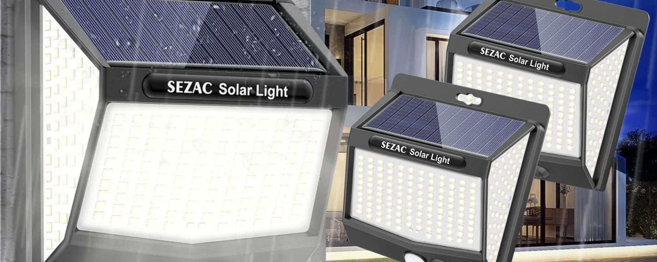 Faro solare 218 LED a 5,35€ su Amazon: illumina GRATIS ovunque (promo WOW)