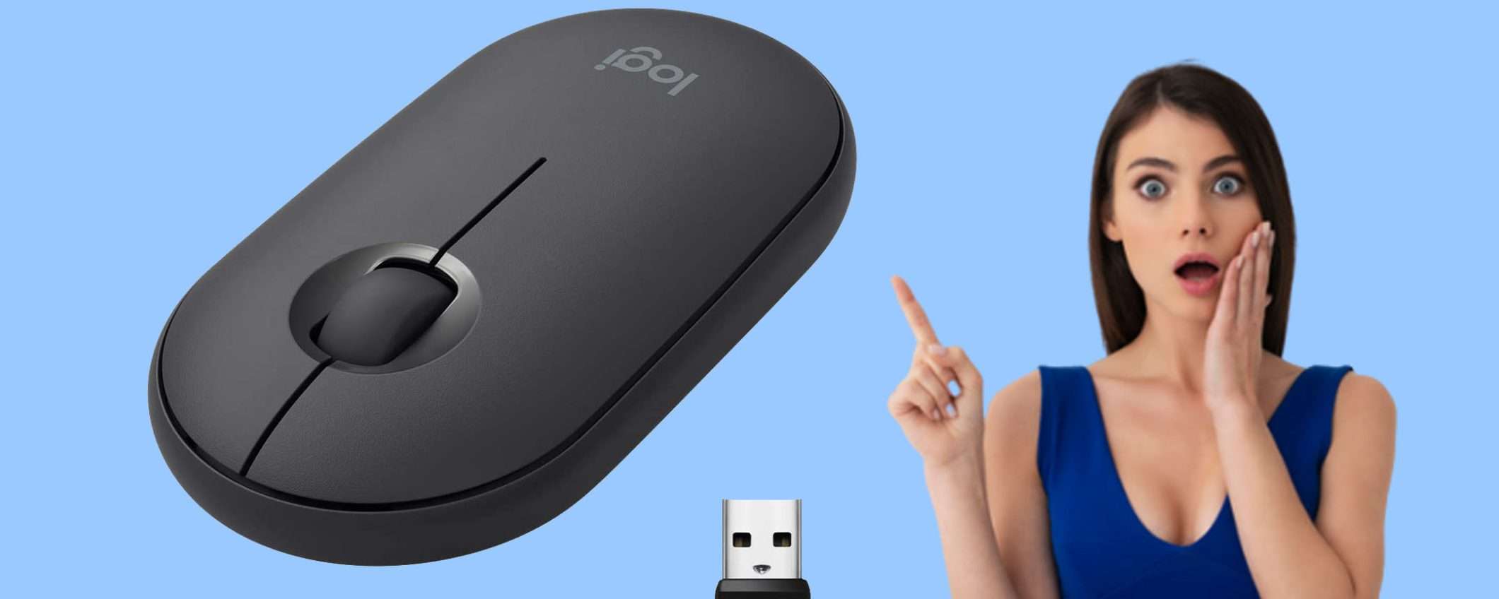 Mouse wireless Logitech Pebble offerta TOP: tuo a METÀ PREZZO Mouse wireless Logitech Pebble offerta TOP: tuo a METÀ PREZZO