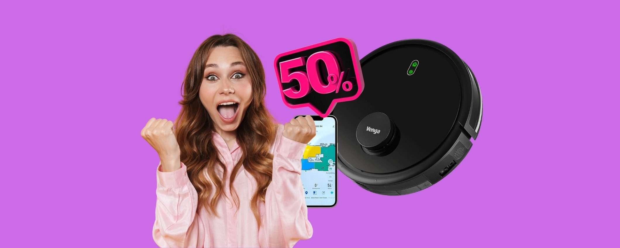 OFFERTA FOLLE su Amazon: robot che aspira e lava al 50% OFFERTA FOLLE su Amazon: robot che aspira e lava al 50%