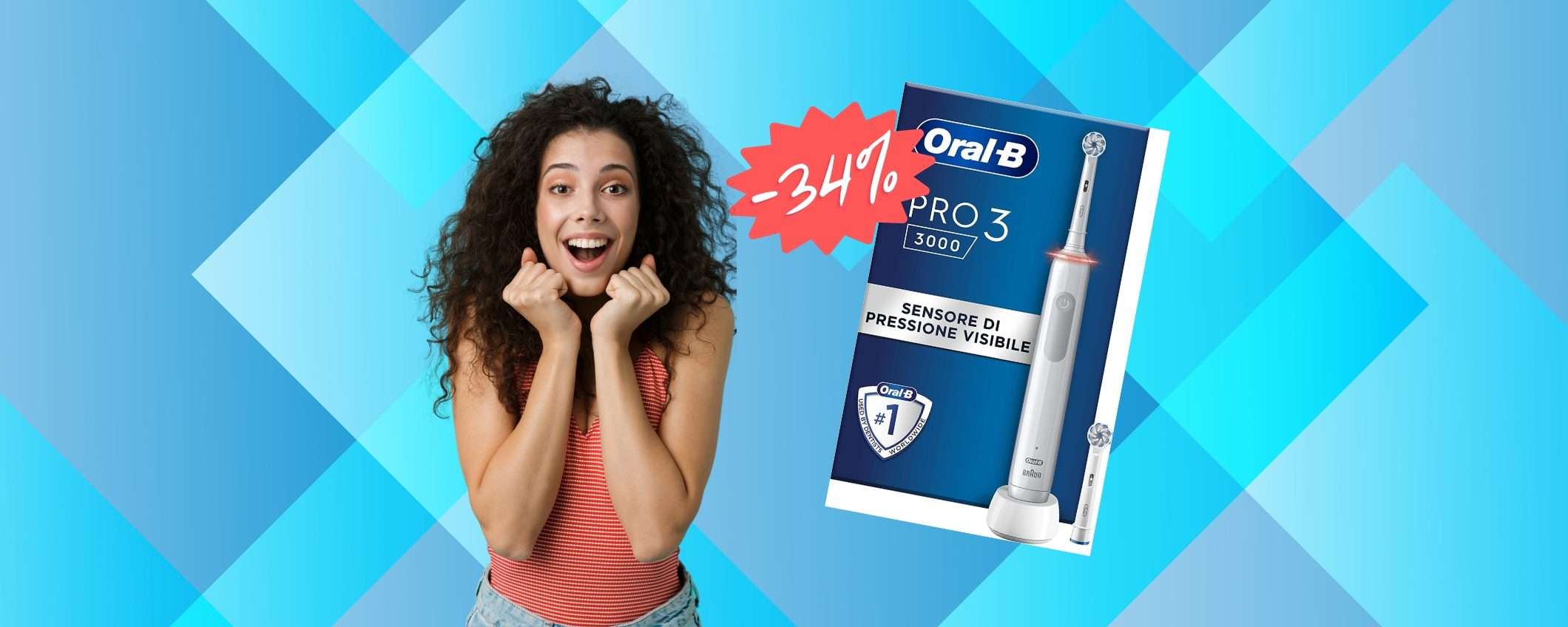 Oral-B Pro 3: lo spazzolino elettrico con qualità prezzo TOP (-34%)