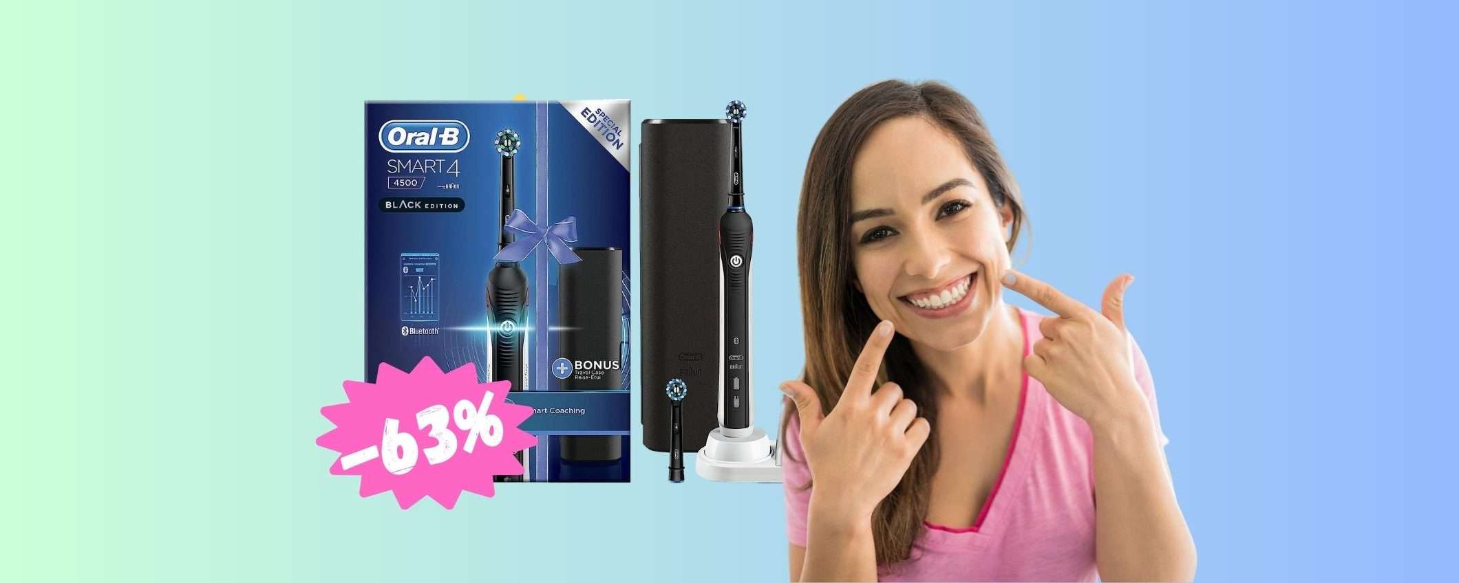 Oral-B Smart 4 al PREZZO più BASSO di SEMPRE (-63%) Oral-B Smart 4 al PREZZO più BASSO di SEMPRE (-63%)