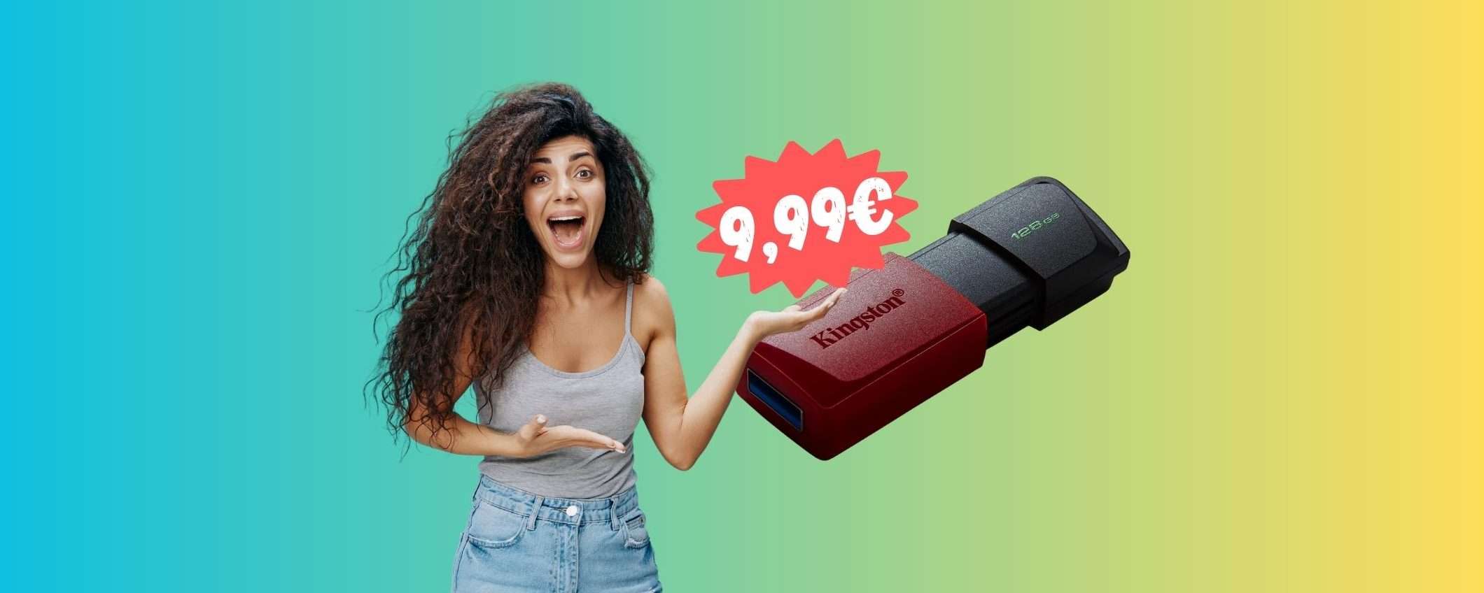 Pendrive Kingston da 128GB VELOCISSIMA a 9,99€ è un AFFARE Pendrive Kingston da 128GB VELOCISSIMA a 9,99€ è un AFFARE