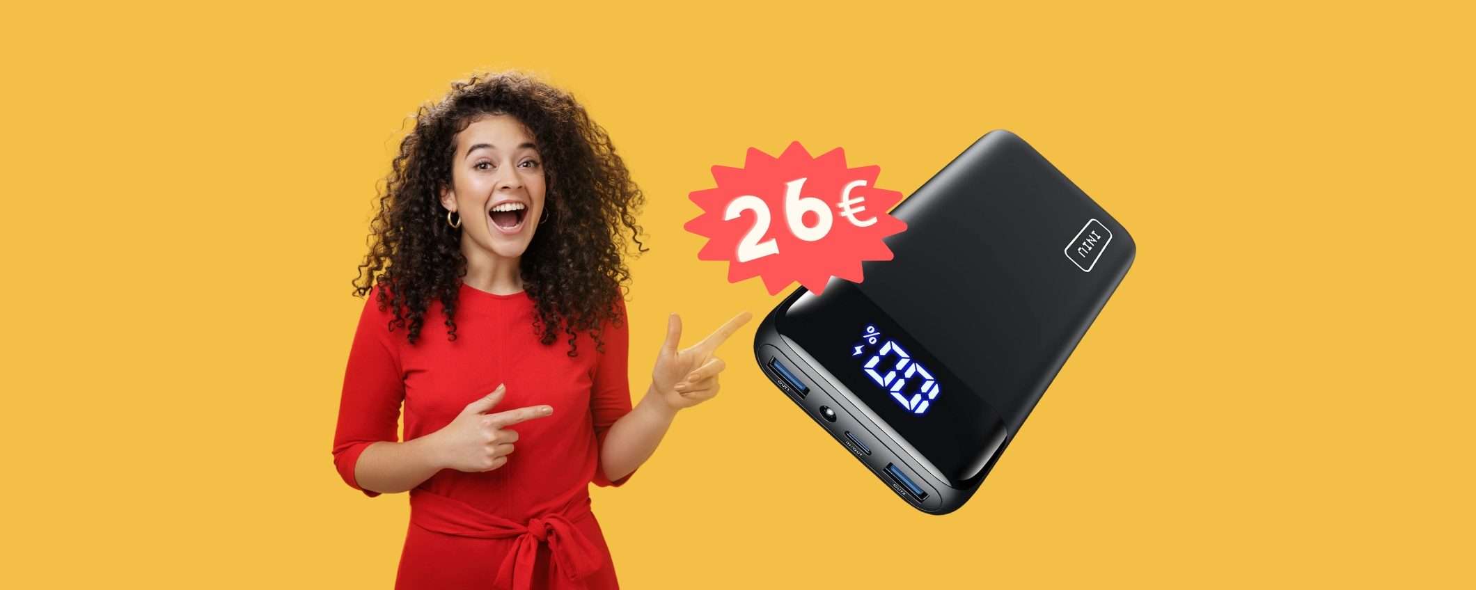 Power Bank con 3 uscite POTENTE e VOLOCE su Amazon a 26€ Power Bank con 3 uscite POTENTE e VOLOCE su Amazon a 26€