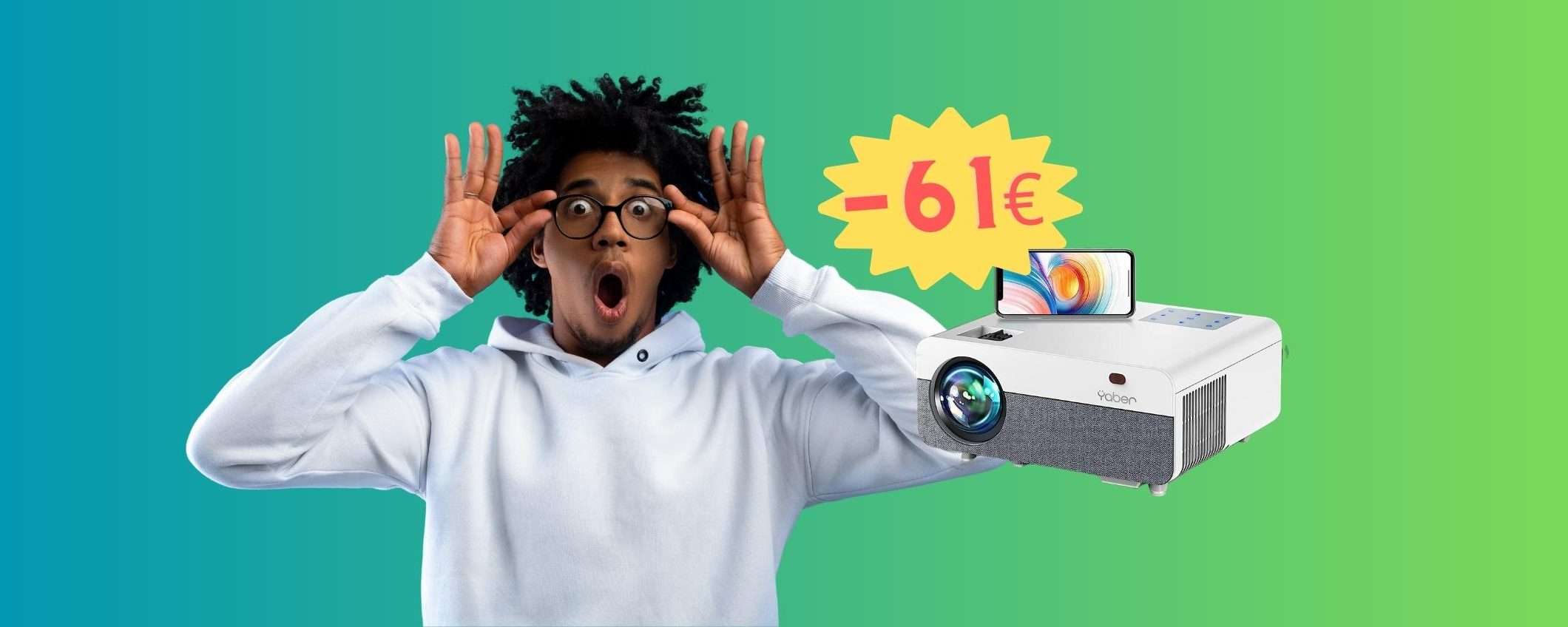 Proiettore WiFi FHD in OFFERTA LAMPO a 61€ in MENO Proiettore WiFi FHD in OFFERTA LAMPO a 61€ in MENO