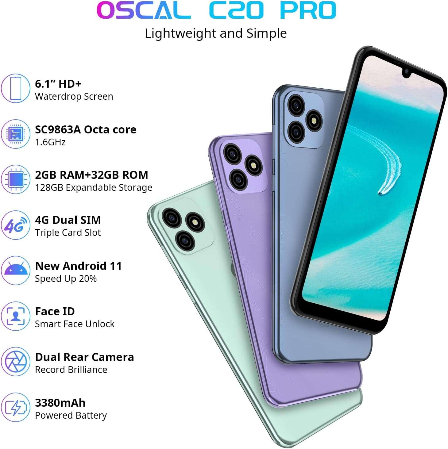 smartphone oscal c20 pro