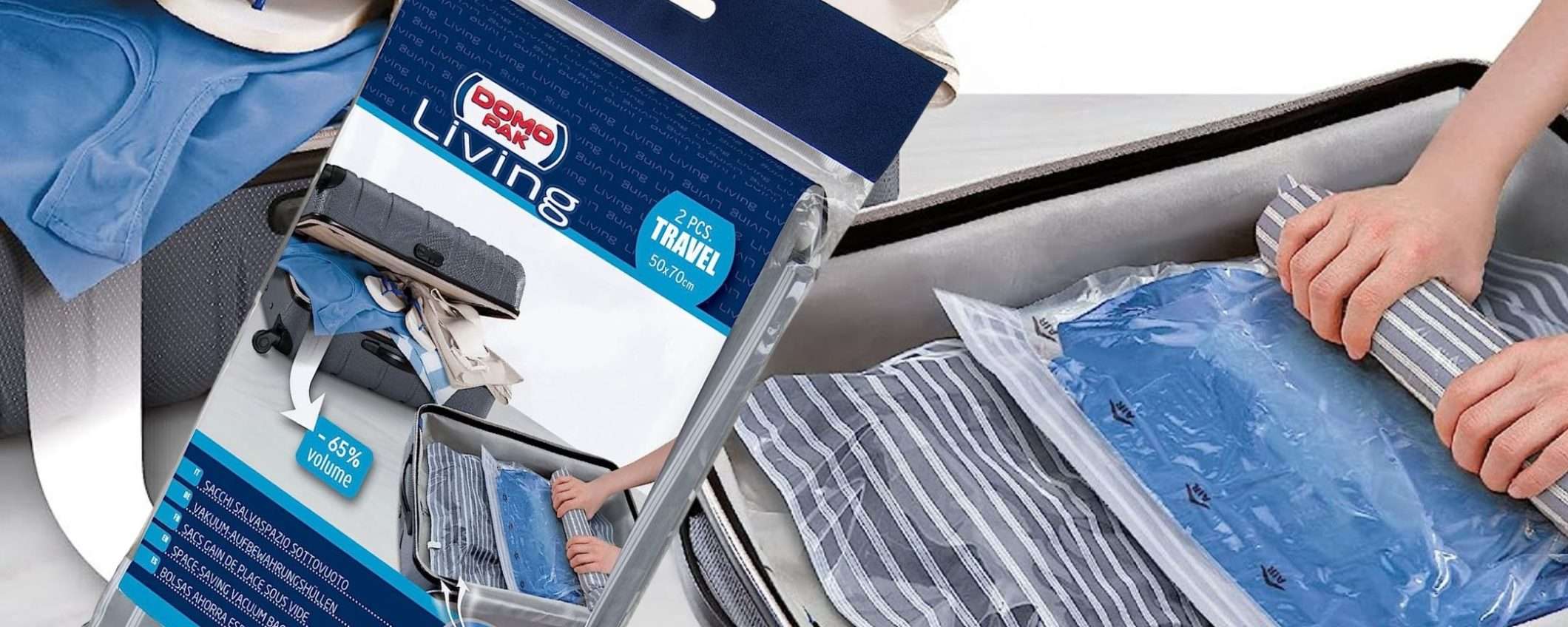 Poco spazio in valigia: col sottovuoto da viaggio metti MOLTE più cose (10€) Poco spazio in valigia: col sottovuoto da viaggio metti MOLTE più cose (10€)