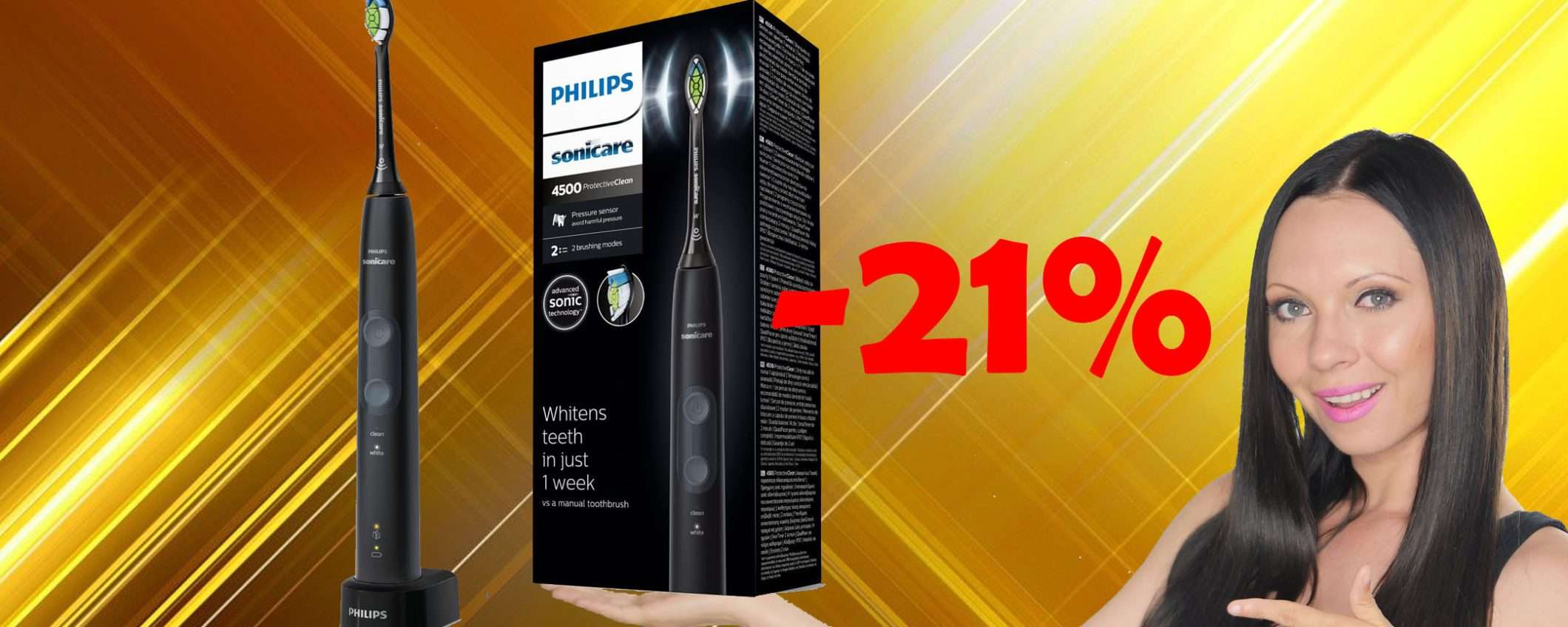 Spazzolino elettrico Philips Sonicare: sconto BOMBA del 21% Spazzolino elettrico Philips Sonicare: sconto BOMBA del 21%
