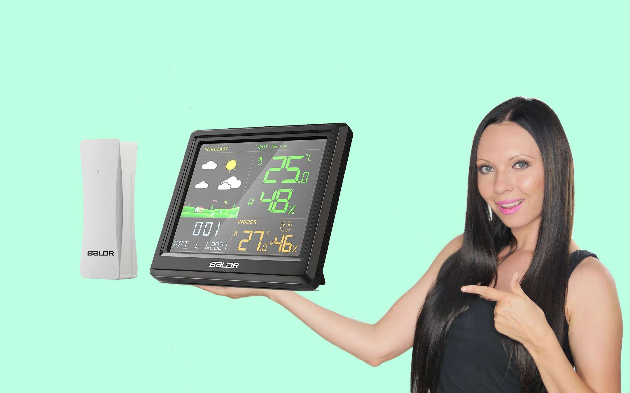 Stazione Meteo Wireless Soldela - Con Proiezione, Sensore Esterno - Foto 2