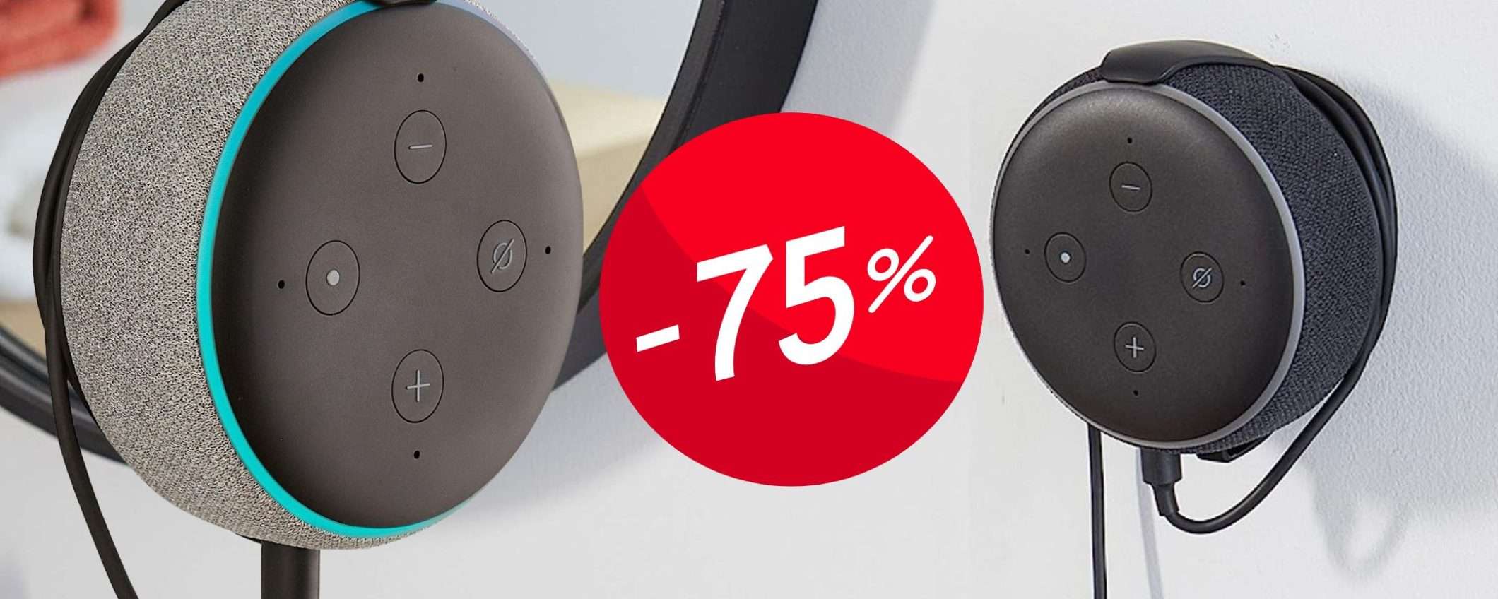 Echo Dot 3: bastano 4,99€ per il MIGLIORE supporto da muro (sconto 75%)