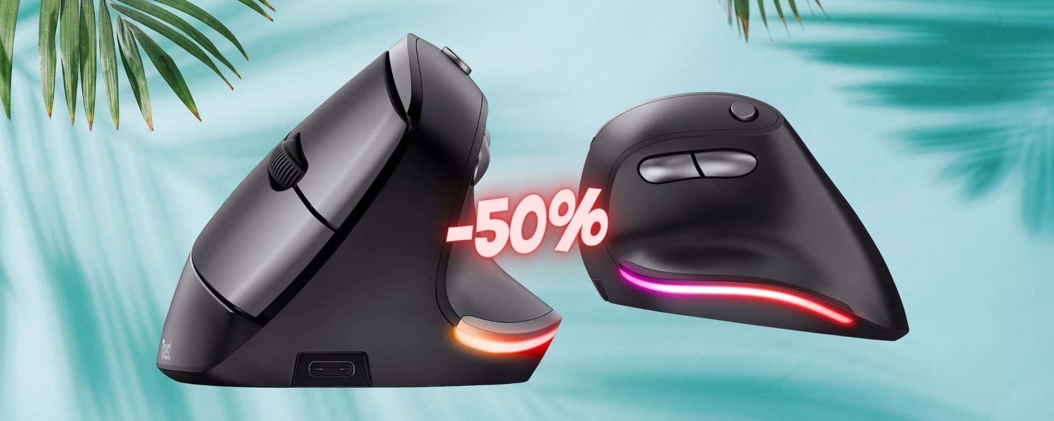 CROLLA il prezzo di Trust Bayo: mouse wireless verticale con 4600DPI CROLLA il prezzo di Trust Bayo: mouse wireless verticale con 4600DPI