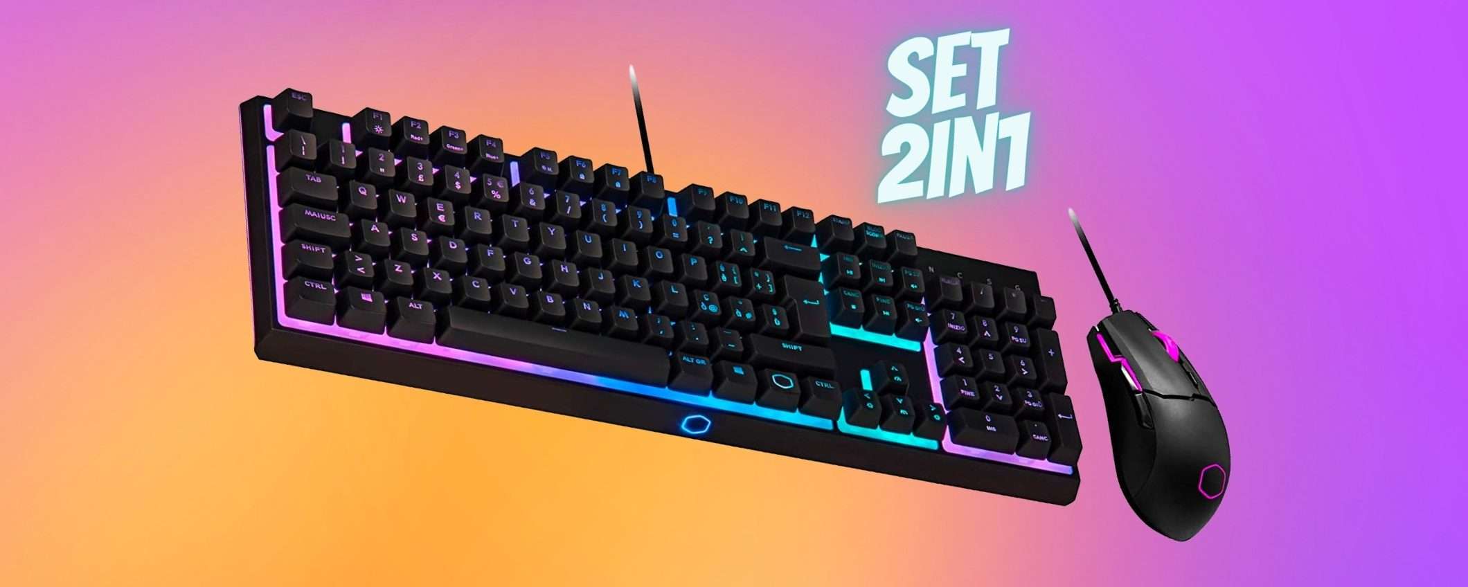 Tastiera + Mouse in set Cooler Master che ti regala il GAMING a 37€ Tastiera + Mouse in set Cooler Master che ti regala il GAMING a 37€