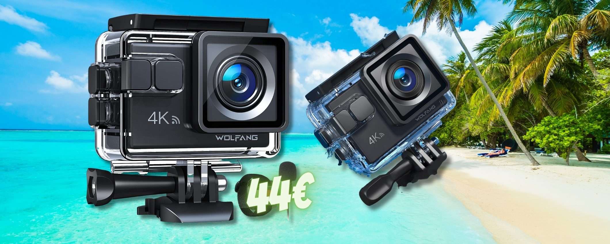 Action Cam 4K impermeabile fino a 40m: ASSURDO che costi meno di 50€ Action Cam 4K impermeabile fino a 40m: ASSURDO che costi meno di 50€