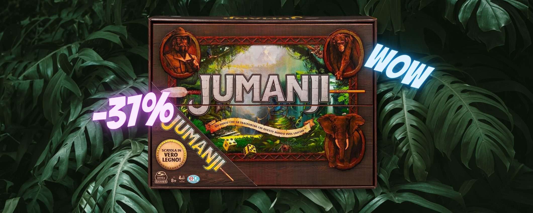 Sfida la sorte: Jumanji in edizione LEGNO a soli 20€ ai Prime Day Sfida la sorte: Jumanji in edizione LEGNO a soli 20€ ai Prime Day