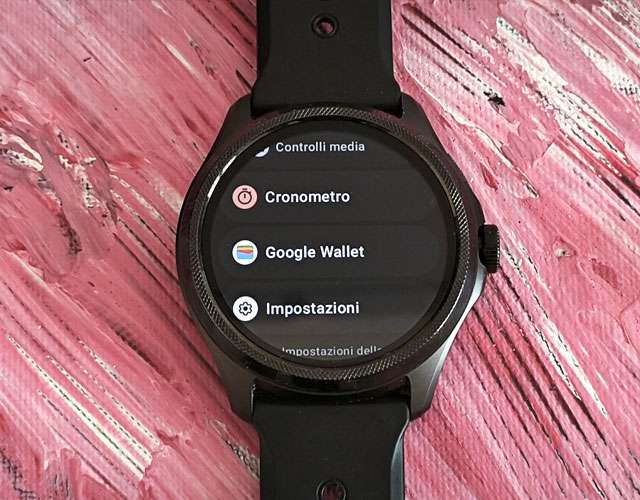 Ticwatch Pro 5: il menu principale