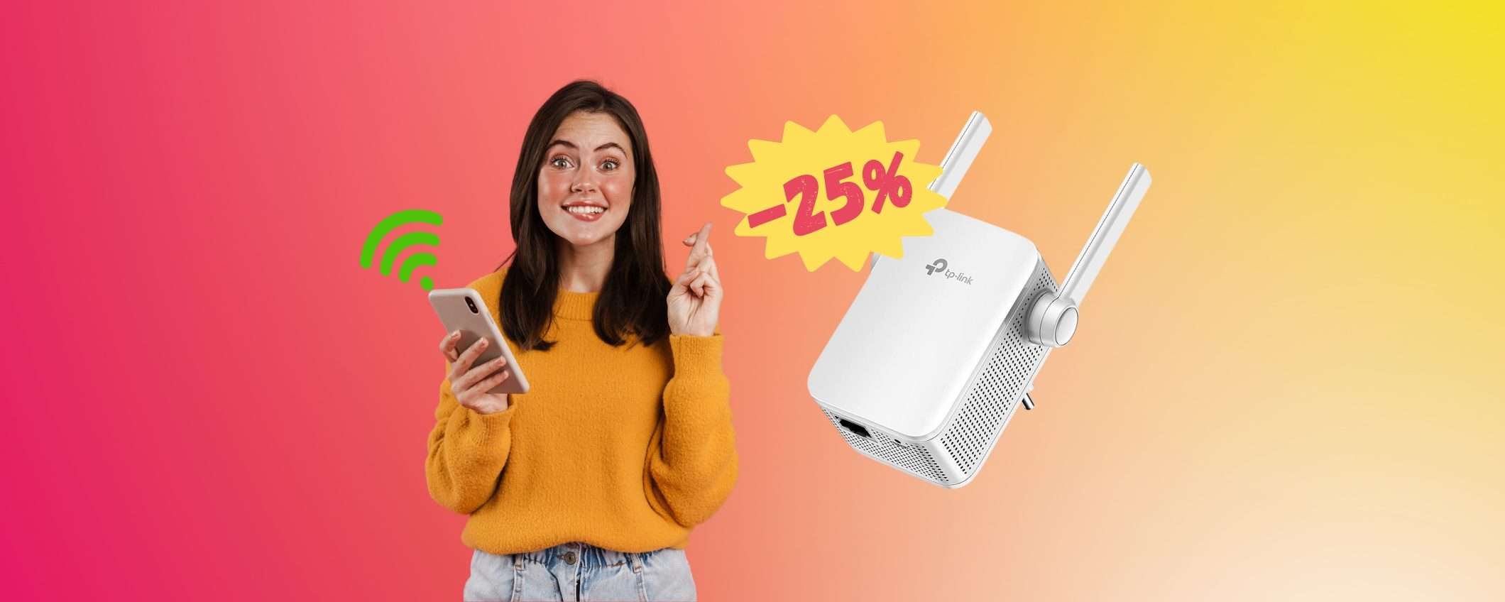 TP-Link: il ripetitore che VELOCIZZA internet in tutta casa a 29€ TP-Link: il ripetitore che VELOCIZZA internet in tutta casa a 29€