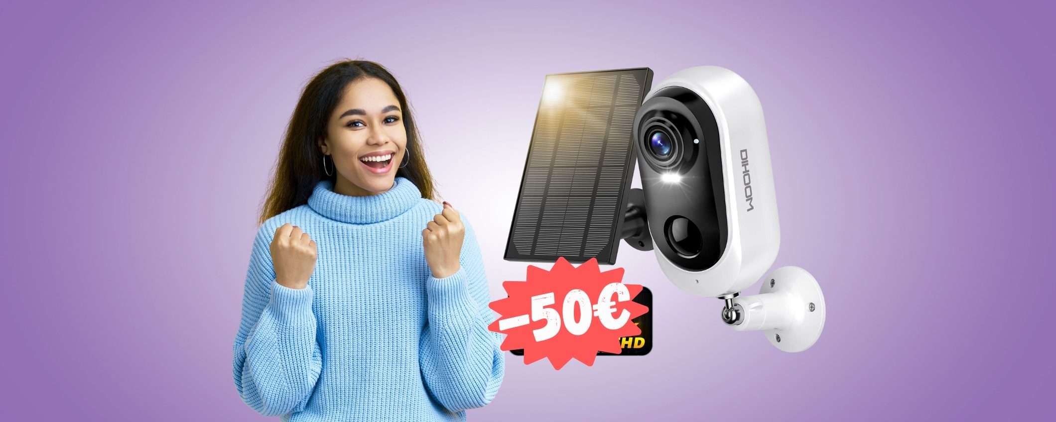 Videocamera di sorveglianza con pannello solare a 50€ in MENO Videocamera di sorveglianza con pannello solare a 50€ in MENO