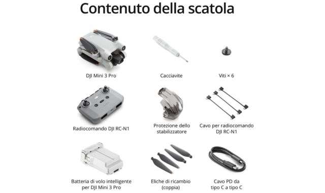 Contenuto scatola DJI Mini 3 Pro