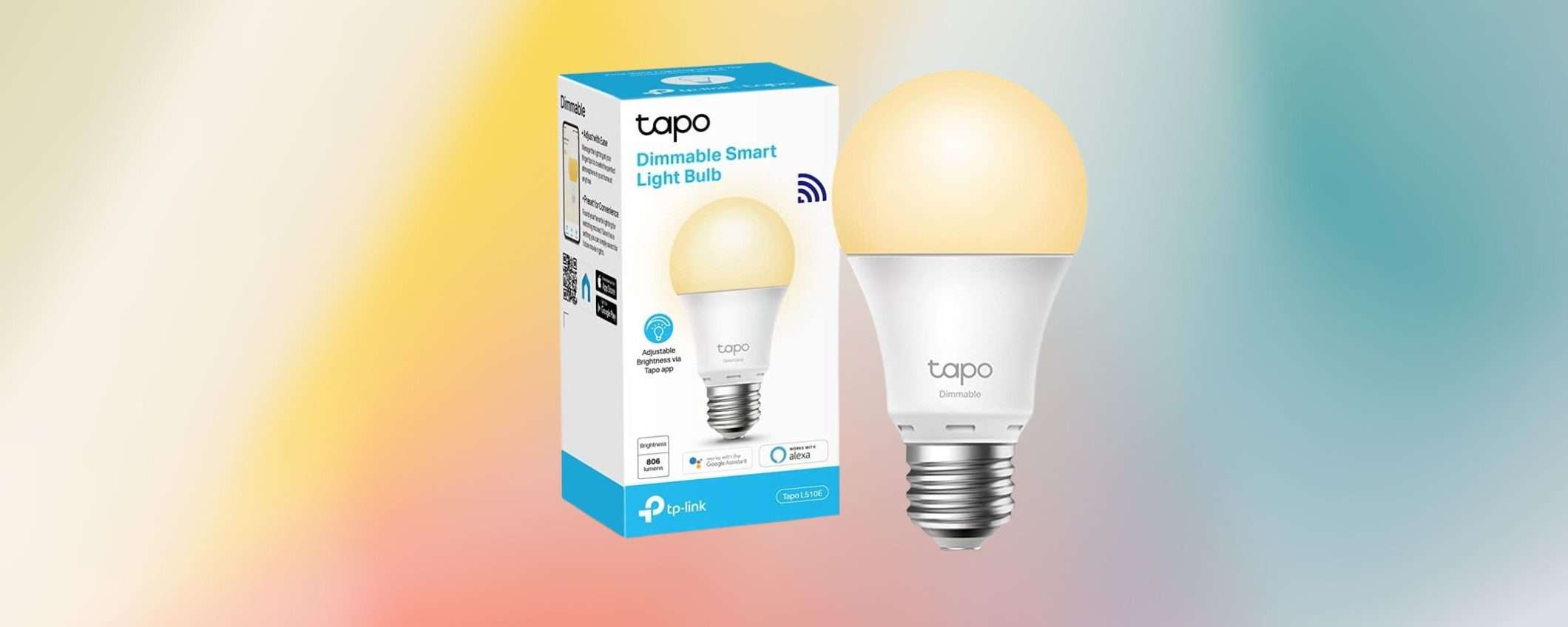 TP-Link Tapo: lampadina WiFi Smart in SUPER SCONTO su Amazon (-40%)