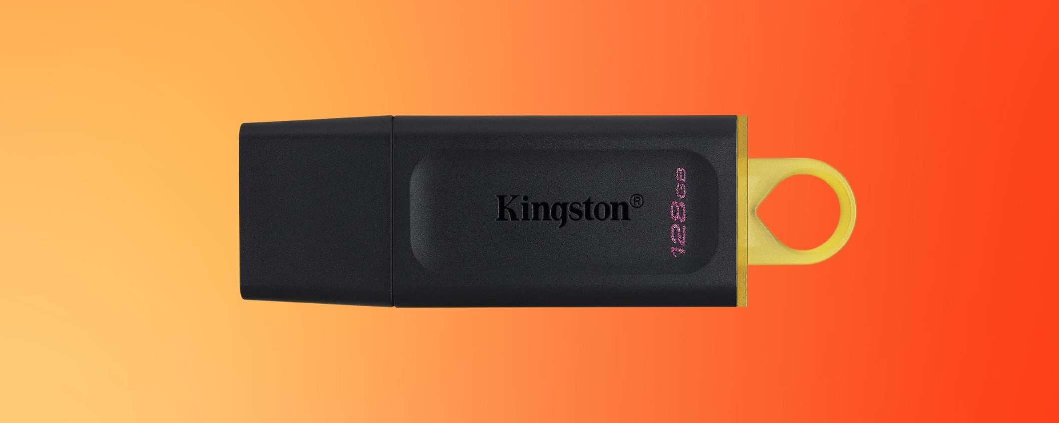 Chiavetta USB Kingston 128GB ad un SUPER PREZZO su Amazon (-60%)
