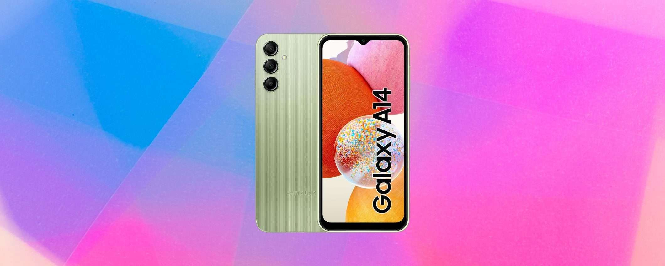 Samsung Galaxy A14: la versione con 4/64GB scontato del 35% su Amazon Samsung Galaxy A14: la versione con 4/64GB scontato del 35% su Amazon