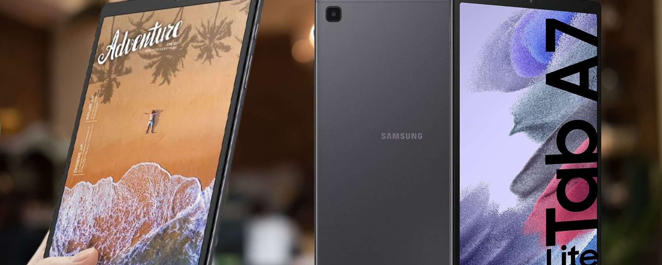 Samsung Galaxy Tab A7 Lite a 99€ su Amazon: prezzo CROLLATO, sconto del 42% Samsung Galaxy Tab A7 Lite a 99€ su Amazon: prezzo CROLLATO, sconto del 42%