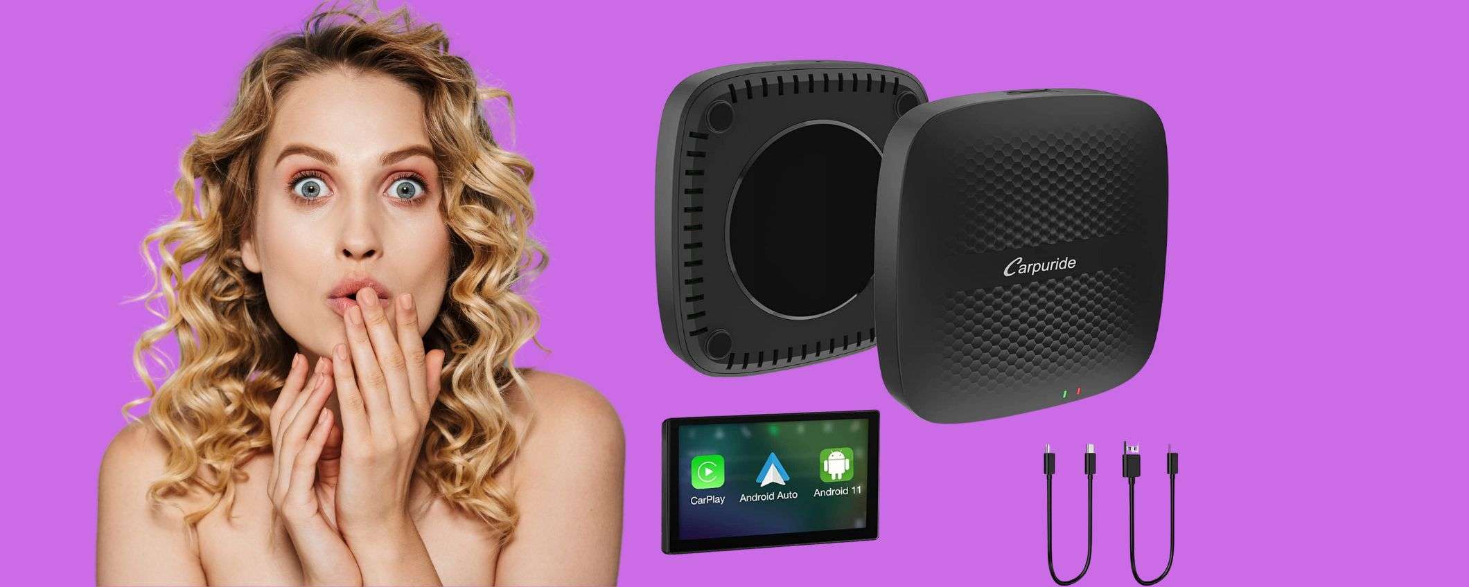 Adattatore Android Auto e Carplay Wireless Carpuride: fai diventare Smart la Tua Auto Adattatore Android Auto e Carplay Wireless Carpuride: fai diventare Smart la Tua Auto