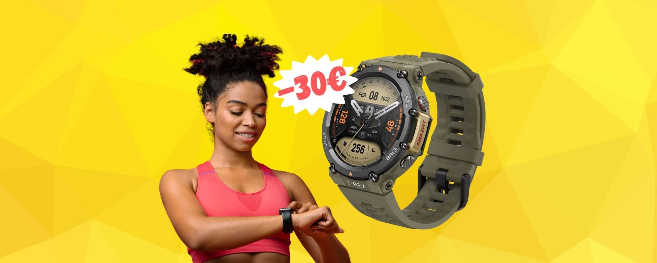 Amazfit T-Rex 2: lo smartwatch indistruttibile tuo a 30€ in MENO