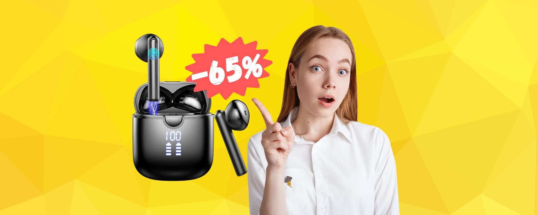 Auricolari Bluetooth a POCHISSIMO: Amazon li SCONTA al 65% Auricolari Bluetooth a POCHISSIMO: Amazon li SCONTA al 65%