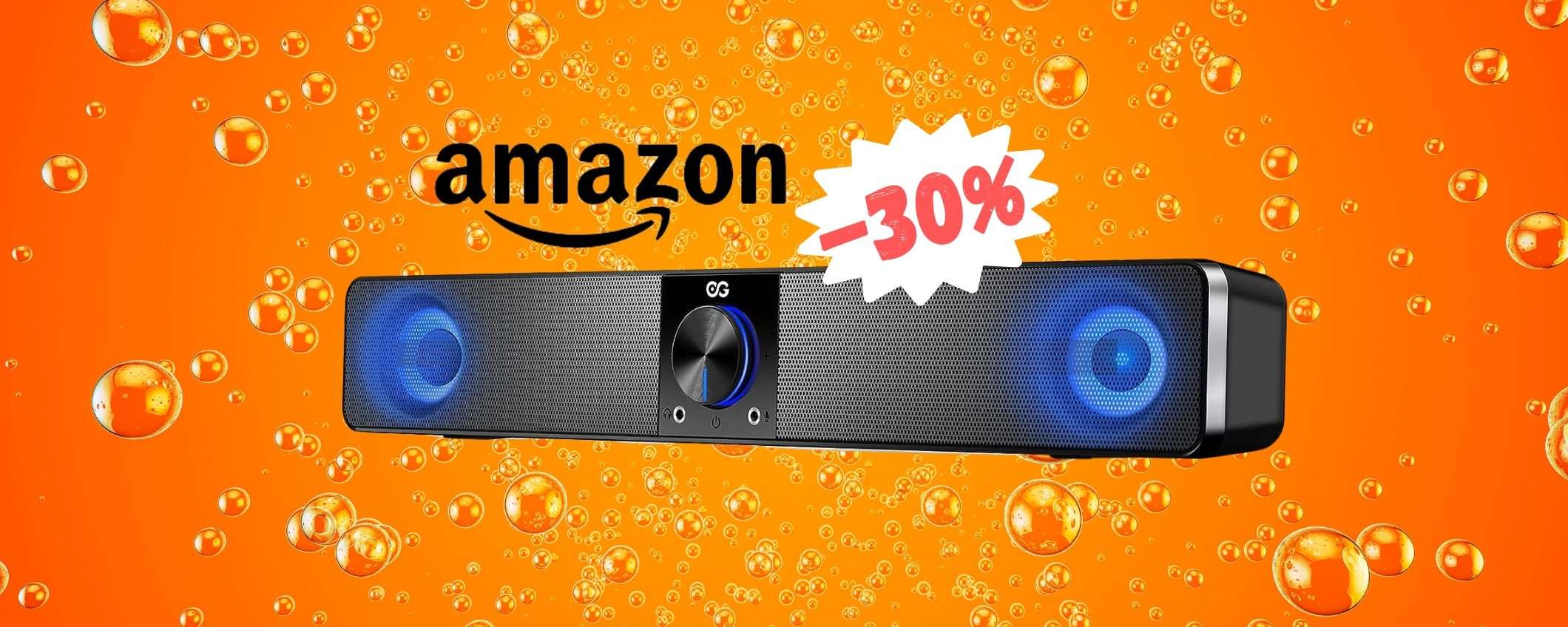 Cassa per PC da 10W con audio SPETTACOLARE al 30% Cassa per PC da 10W con audio SPETTACOLARE al 30%