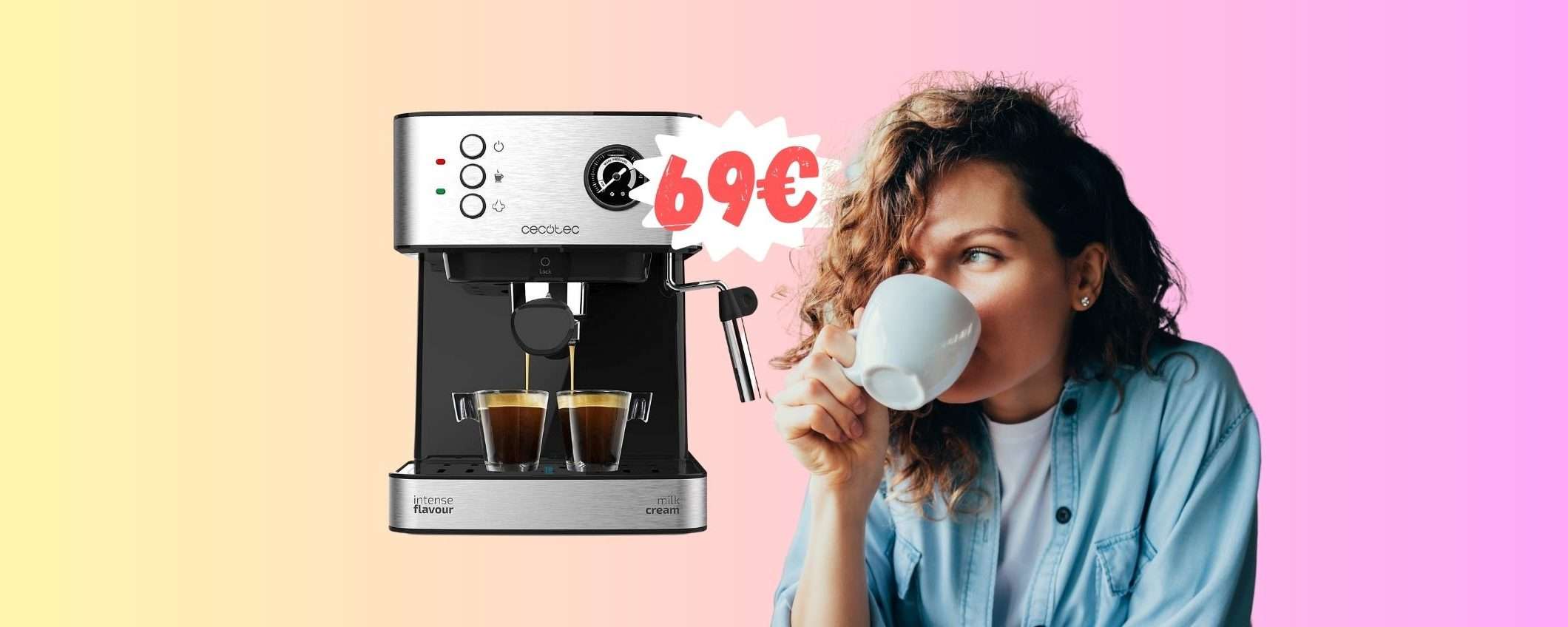 Cecotec SPIAZZA TUTTI con la macchina del caffè da 20 bar a 69€ Cecotec SPIAZZA TUTTI con la macchina del caffè da 20 bar a 69€