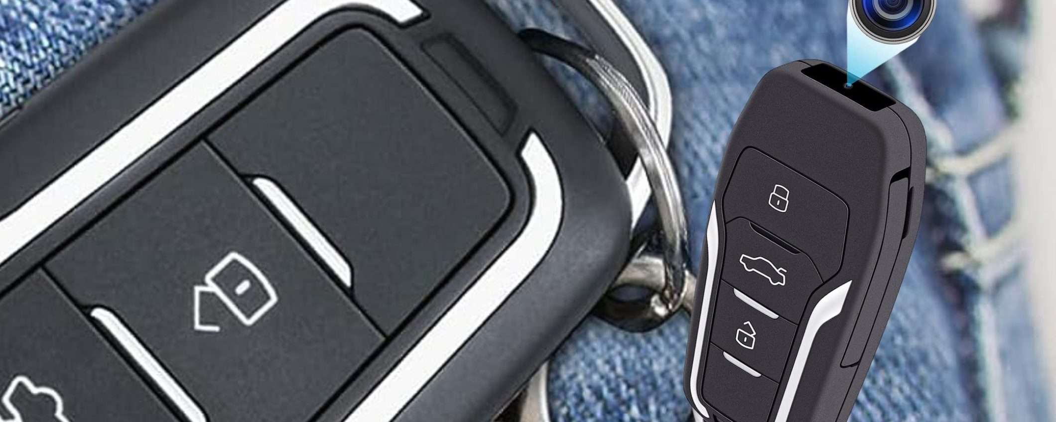 Sembra la chiave dell'auto: è una MICRO CAMERA di sorveglianza, prezzo mini Sembra la chiave dell'auto: è una MICRO CAMERA di sorveglianza, prezzo mini
