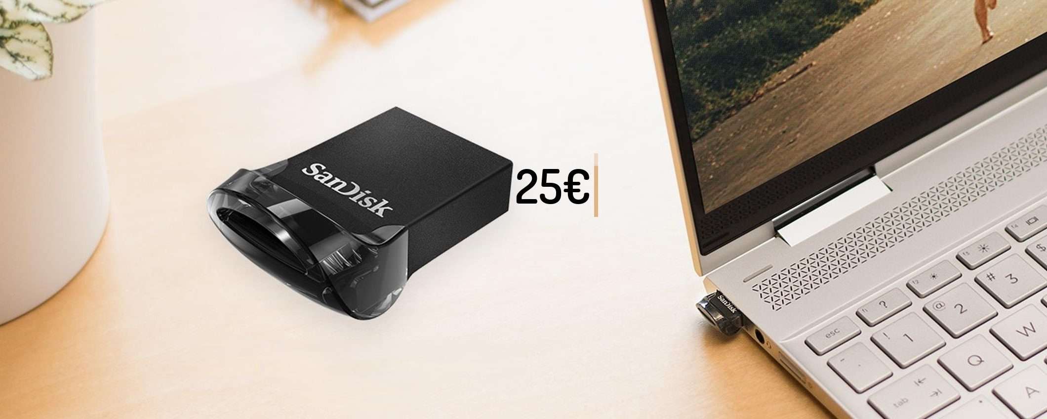 Chiavetta USB 256GB: velocissima e grande quanto una moneta