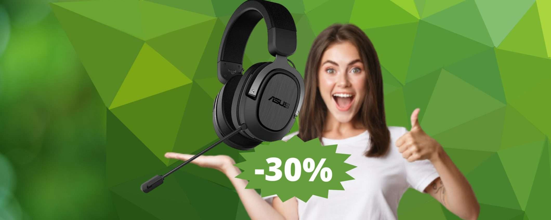 Cuffie ASUS TUF Gaming H3: SUPER sconto del 31% su Amazon Cuffie ASUS TUF Gaming H3: SUPER sconto del 31% su Amazon