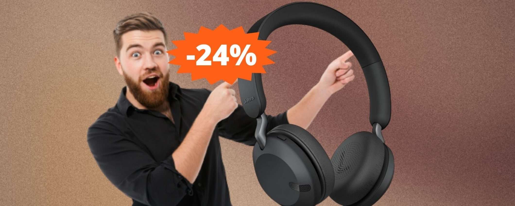 Cuffie Jabra Elite 45h: SUPER sconto del 24% su Amazon