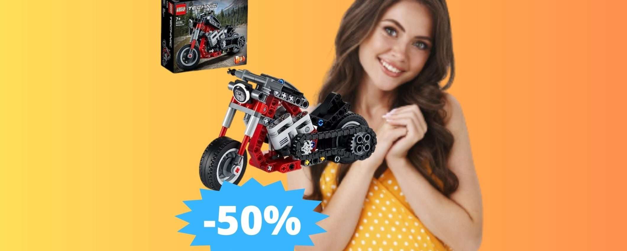 LEGO Technic Motocicletta: divertimento ad un prezzo FOLLE (-50%)