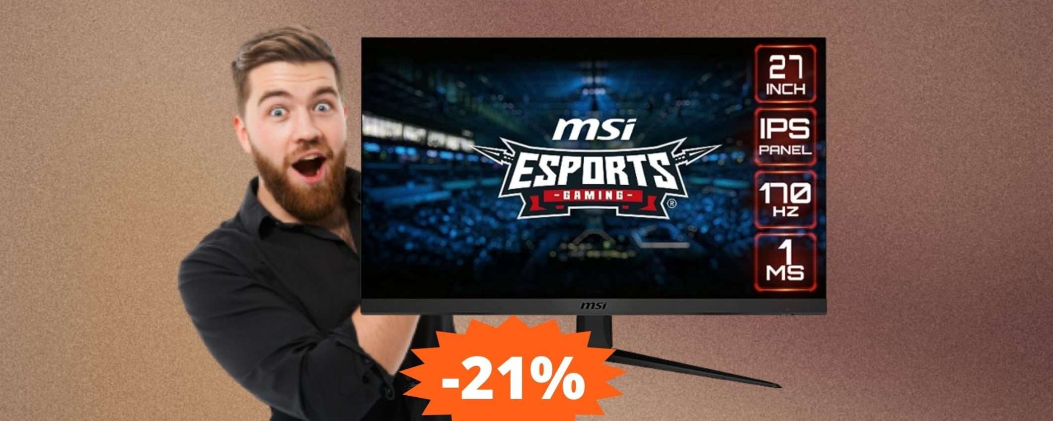 Monitor da Gaming MSI: prezzo SUPER scontato su Amazon Monitor da Gaming MSI: prezzo SUPER scontato su Amazon