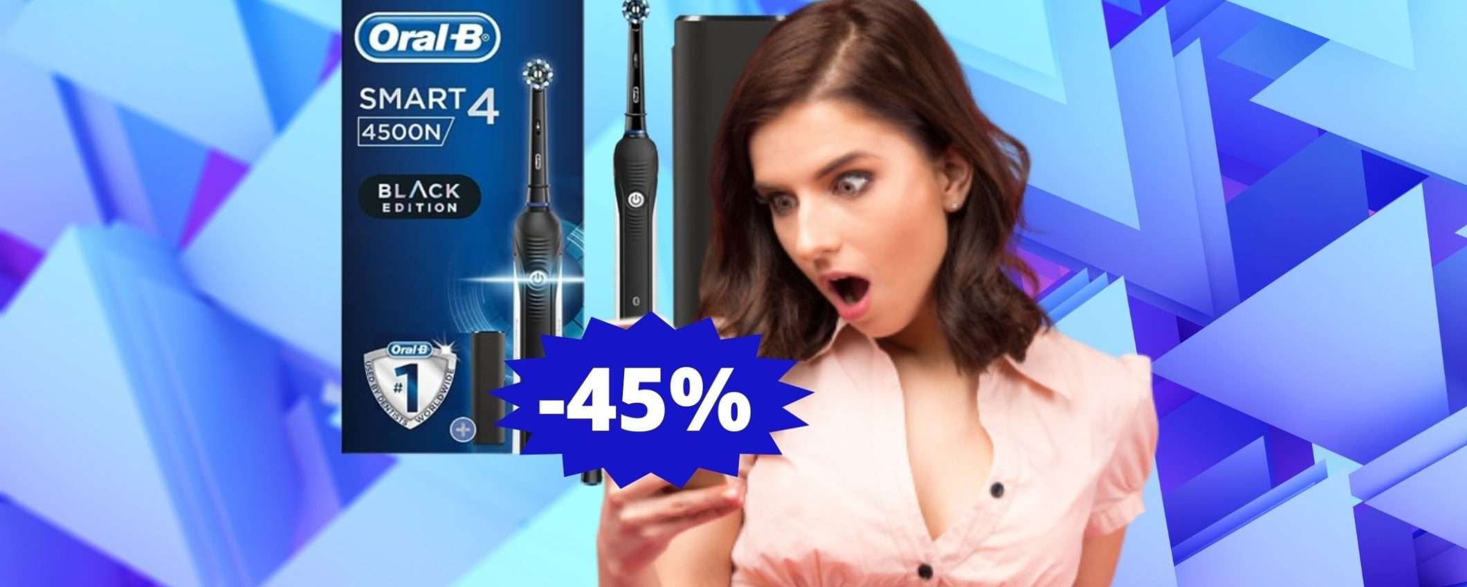 Spazzolino elettrico Oral-B 4 4500: l'AFFARE che cercavi (-45%) Spazzolino elettrico Oral-B 4 4500: l'AFFARE che cercavi (-45%)
