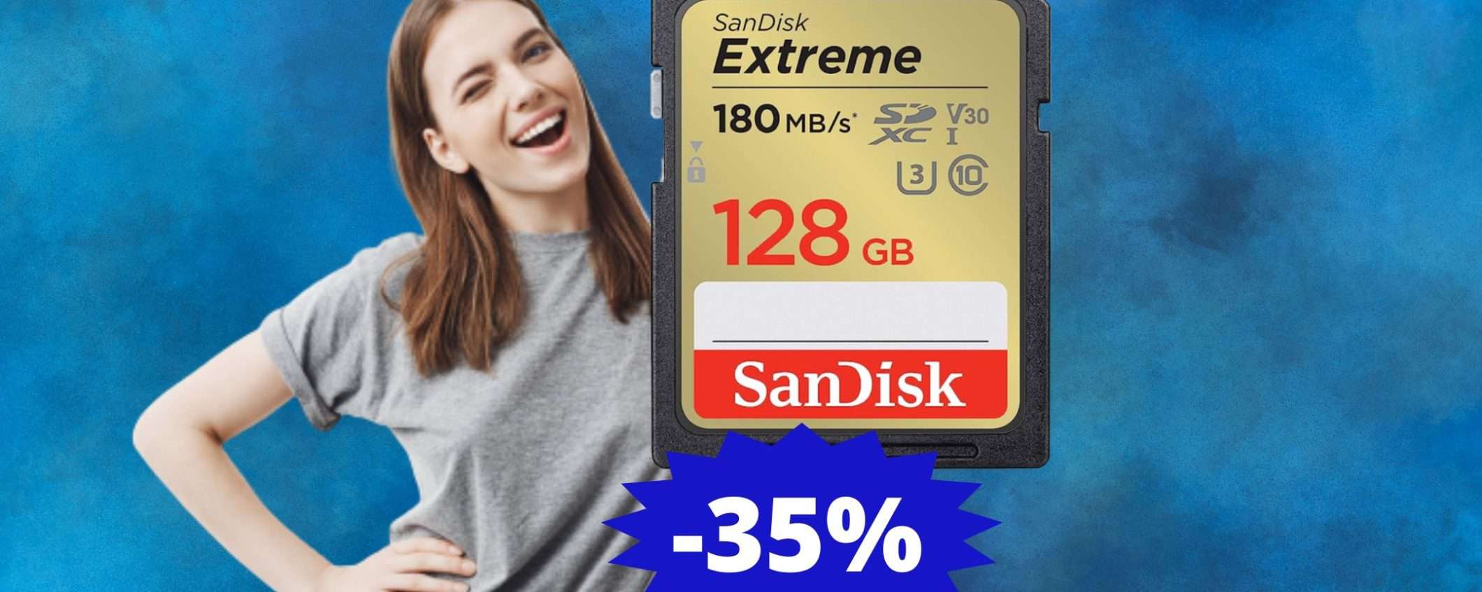 Scheda SanDisk SDXC Extreme da 128 GB: AFFARE su Amazon