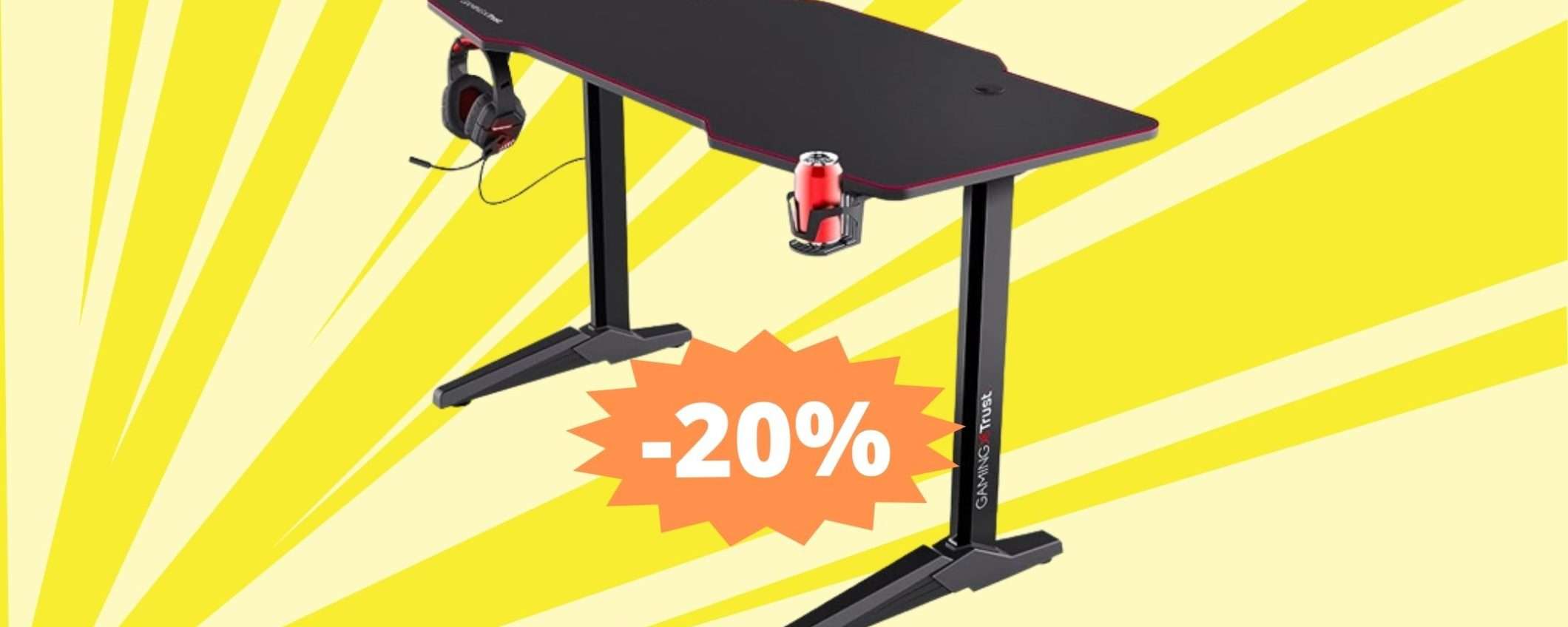 Scrivania Gaming Trust XL: SUPER sconto su Amazon (-20%) Scrivania Gaming Trust XL: SUPER sconto su Amazon (-20%)