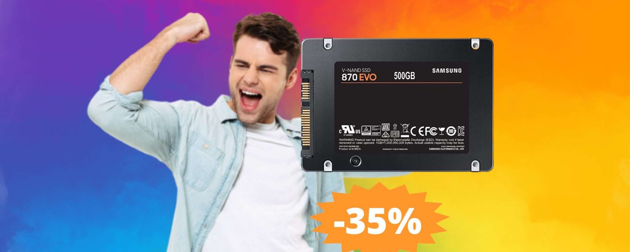 SSD interno Samsung 870 EVO: MEGA sconto del 35% su Amazon SSD interno Samsung 870 EVO: MEGA sconto del 35% su Amazon