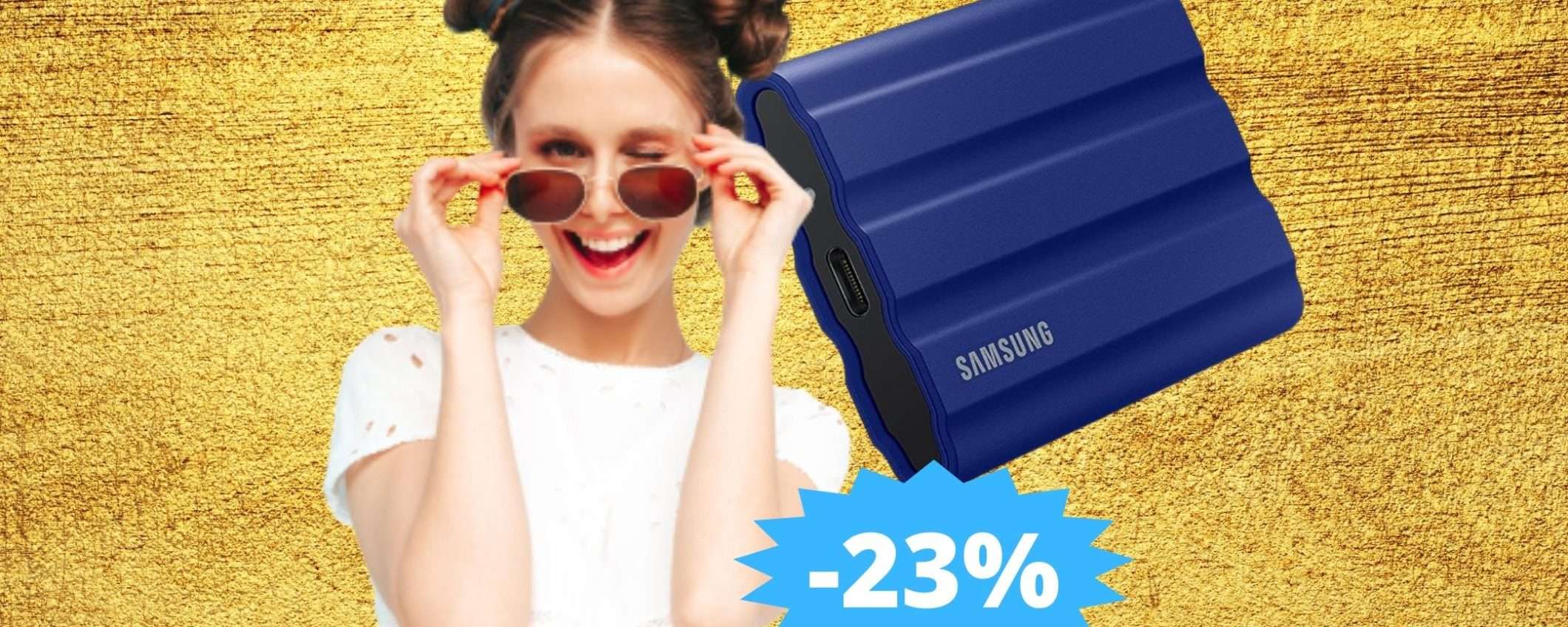 SSD Samsung Memorie T7: l'affare del momento su Amazon (-23%)