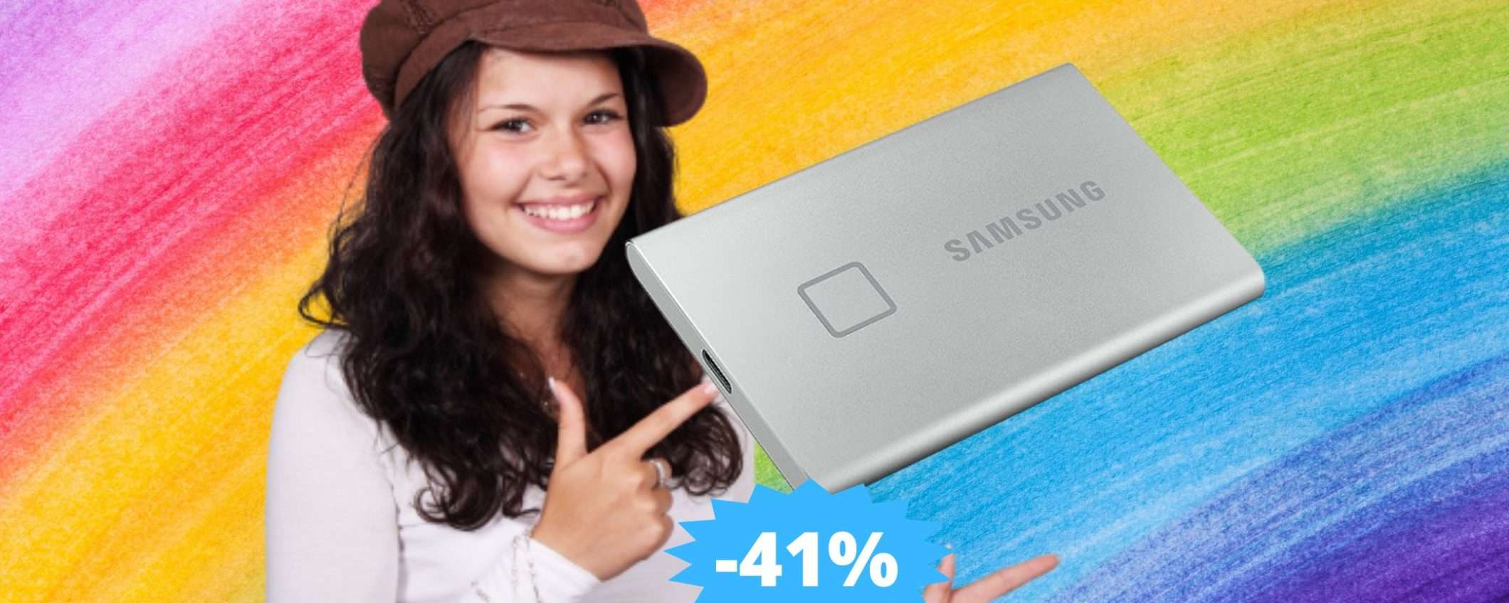 SSD Samsung T7 Touch: un'OCCASIONE da prendere al volo SSD Samsung T7 Touch: un'OCCASIONE da prendere al volo