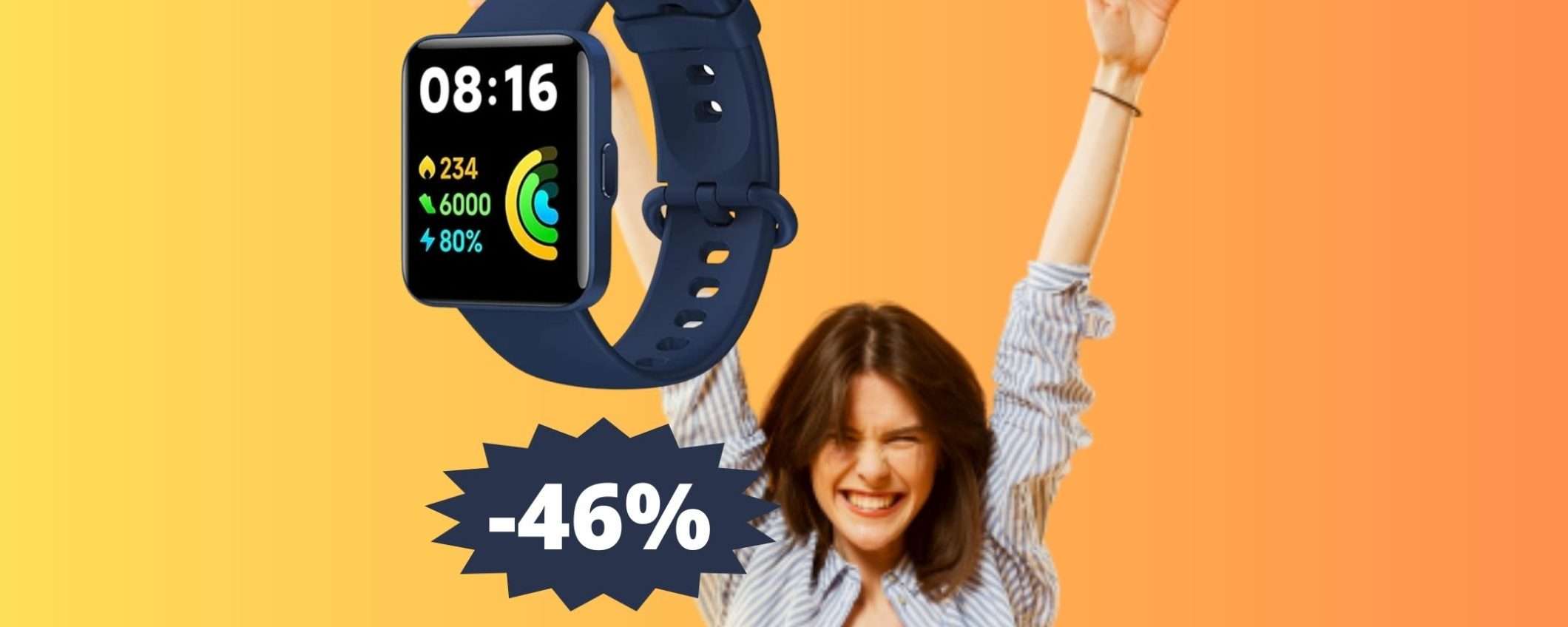 Xiaomi Redmi Watch 2 Lite: MEGA sconto del 46% su Amazon