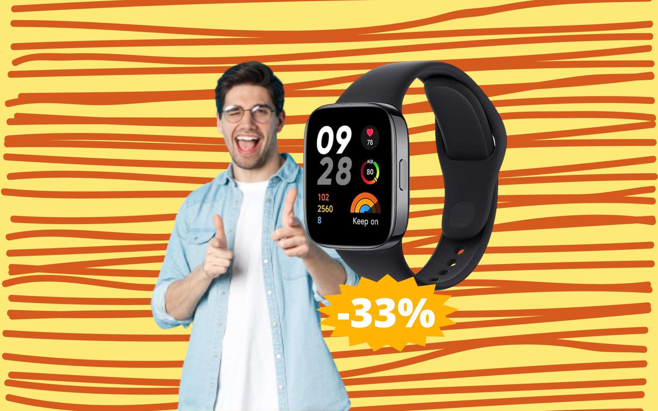 Xiaomi Redmi Watch 3: MEGA sconto del 33% su