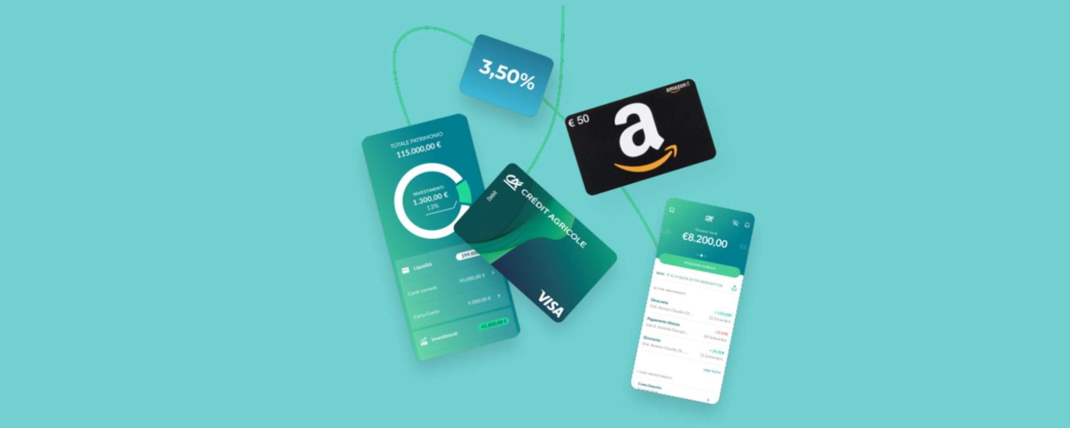 Vuoi ricevere buoni regalo Amazon? Apri un conto Crédit Agricole Vuoi ricevere buoni regalo Amazon? Apri un conto Crédit Agricole