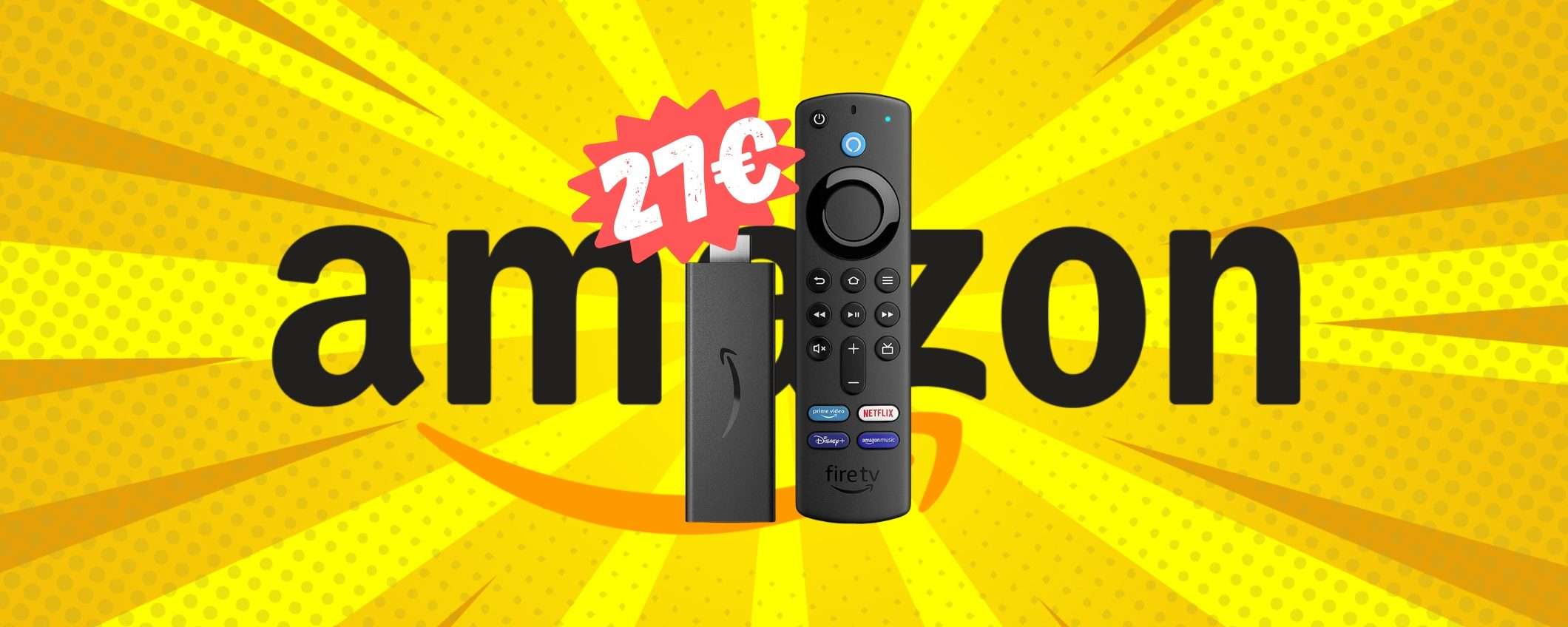 Fire TV Stick con telecomando vocale Alexa e la TV diventa smart Fire TV Stick con telecomando vocale Alexa e la TV diventa smart