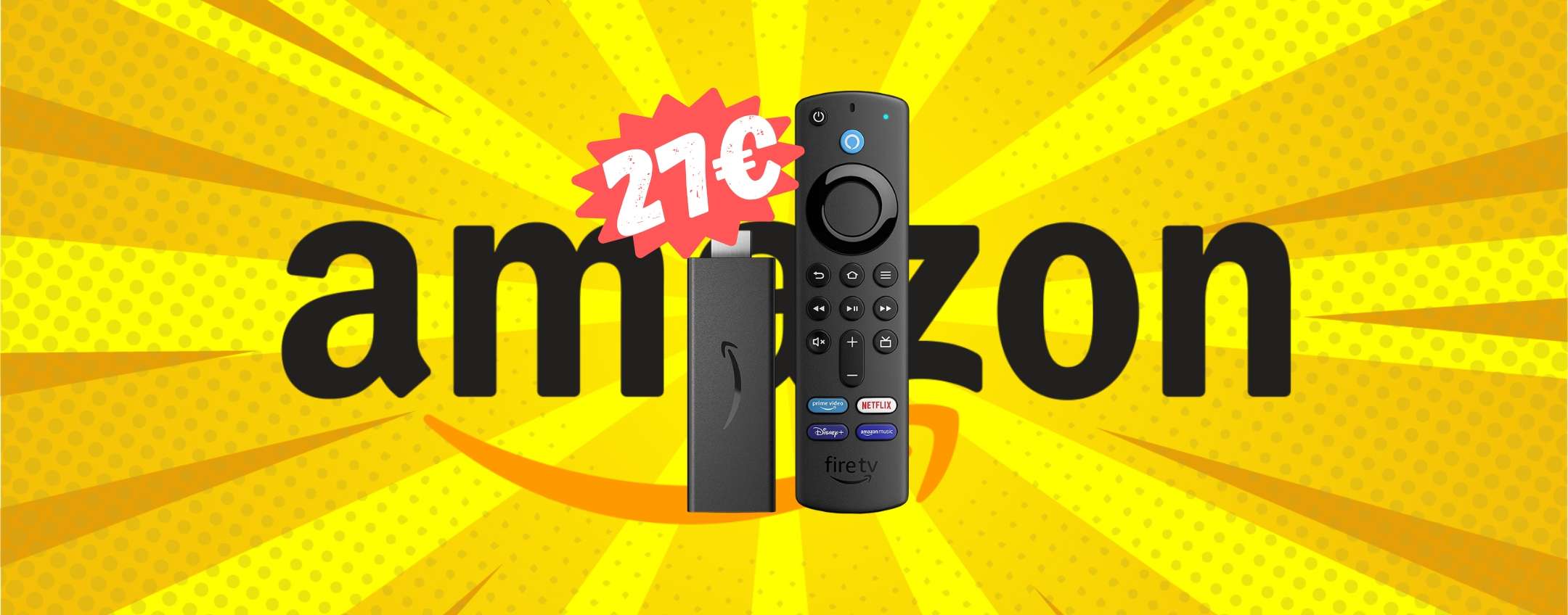 Telecomando Vocale Universale Con Alexa Per Fire TV Stick 4K E Lite: Bluetooth, Controllo Volume E Accensione TV. (Batterie Non Incluse)