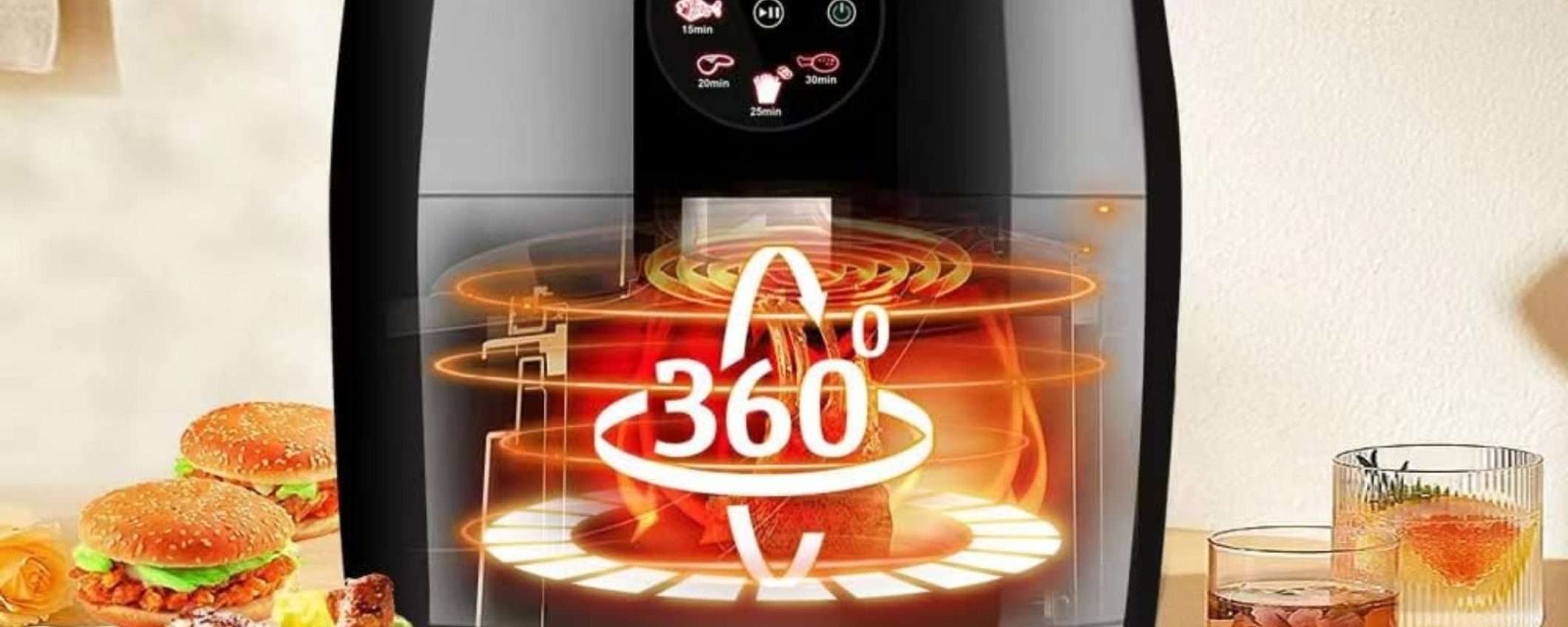 Friggitrice ad aria con MEGA cestello 5,5 litri: prezzo Amazon SHOCK (59€) Friggitrice ad aria con MEGA cestello 5,5 litri: prezzo Amazon SHOCK (59€)