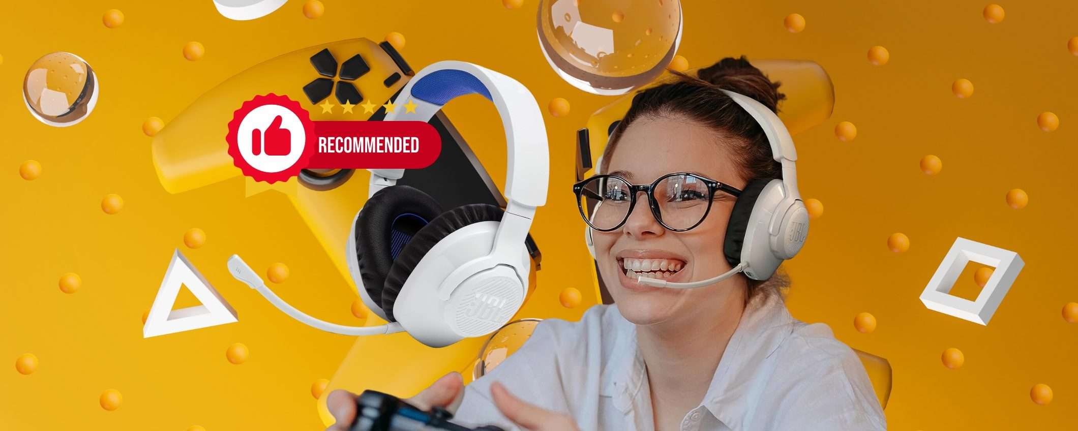 JBL Quantum 360P: cuffie da gaming per PS5, Xbox, Switch e PC JBL Quantum 360P: cuffie da gaming per PS5, Xbox, Switch e PC